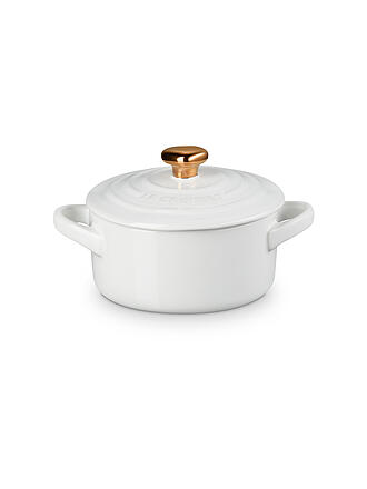LE CREUSET | Mini Cocotte mit goldenem Herzknauf 10cm/0,25l White 