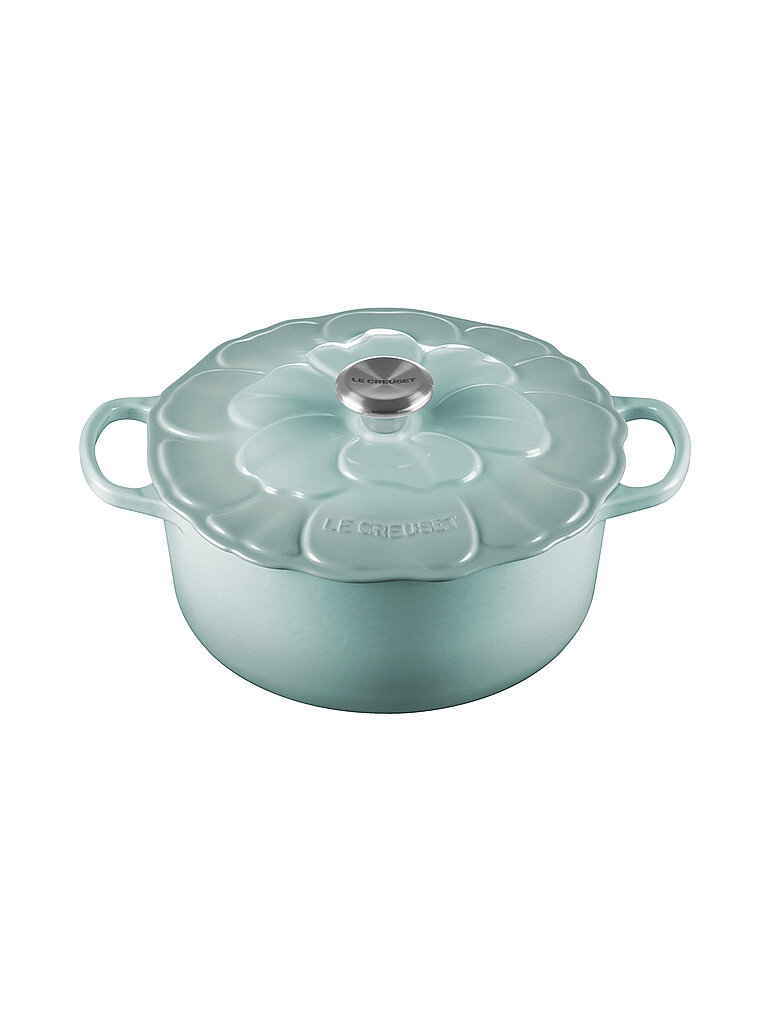 LE CREUSET Olla SIGNATURE Flor 26cm/2l Sea Salt gris claro
