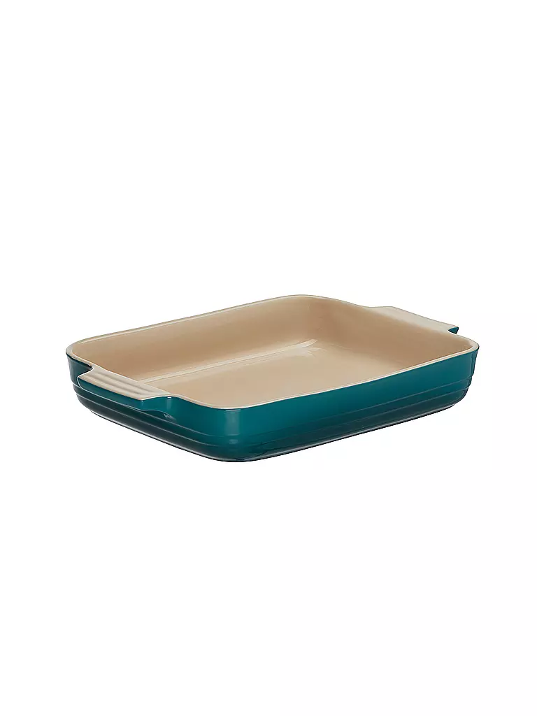 LE CREUSET | Auflaufform eckig Poterie 32cm Deep Teal | blau