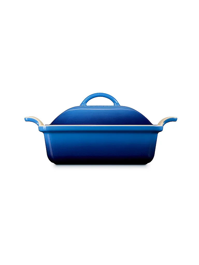 LE CREUSET | Auflaufform quadratisch mit Deckel 23cm/2,4l TRADITION Azure | 