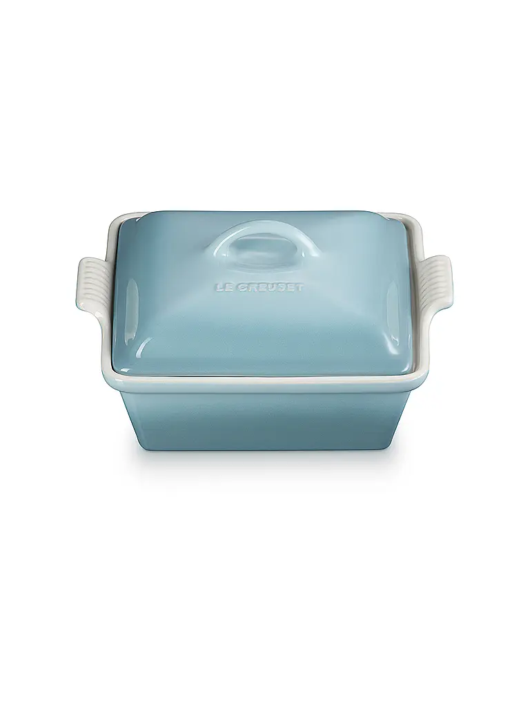 LE CREUSET | Auflaufform quadratisch mit Deckel 23cm/2,4l TRADITION Sea Salt | hellgrau