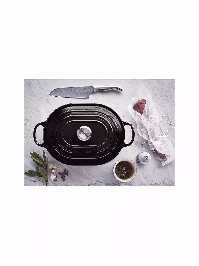 LE CREUSET | Bräter "Oblong Signature" 31cm (Schwarz) | schwarz