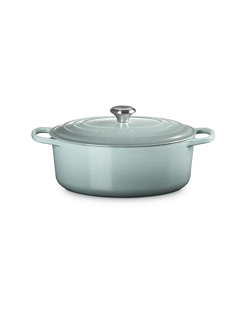 LE CREUSET | Bräter oval SIGNATURE 33cm/7,5l Sea Salt | hellgrau