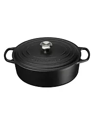 LE CREUSET | Bräter oval "Signature" 35cm 8,9l (Ofenrot) | schwarz