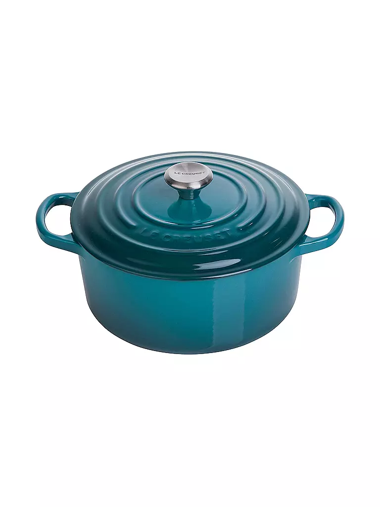 LE CREUSET | Bräter rund "Signature" 22cm (deep teal) | blau