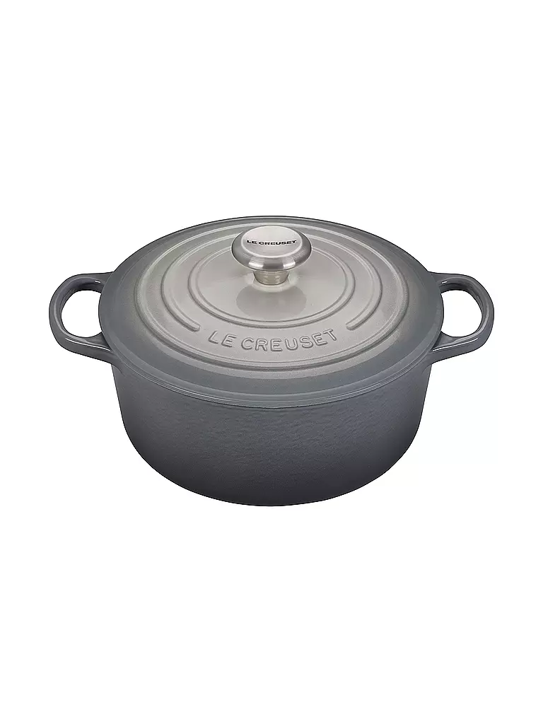 LE CREUSET | Bräter rund "Signature" 24cm (Ombre Grau) | grau