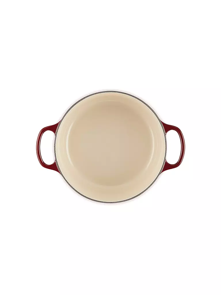 LE CREUSET | Bräter rund hoch SIGNATURE 24cm Rhone | dunkelrot