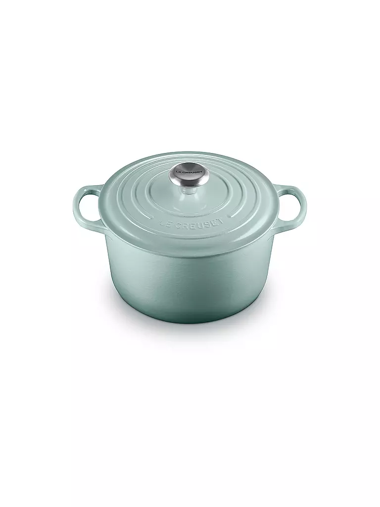 LE CREUSET | Bräter rund hoch SIGNATURE Sea Salt | blau