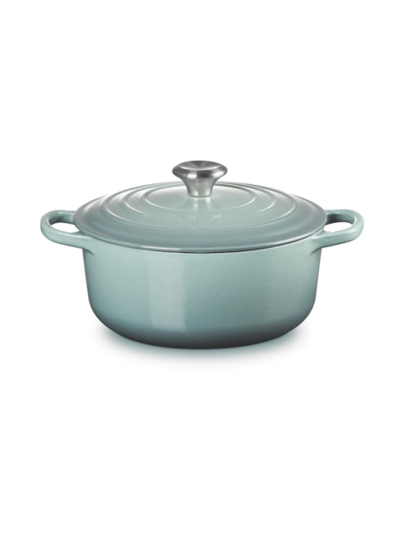 LE CREUSET | Bräter rund 20cm/2,4l SIGNATURE Azure | hellgrau