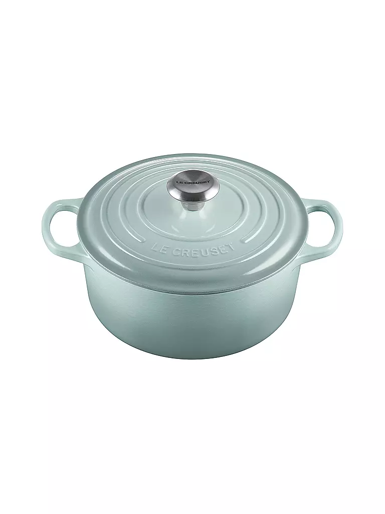 LE CREUSET | Bräter rund Signature 24cm/4,2l Sea Salt  | hellgrau