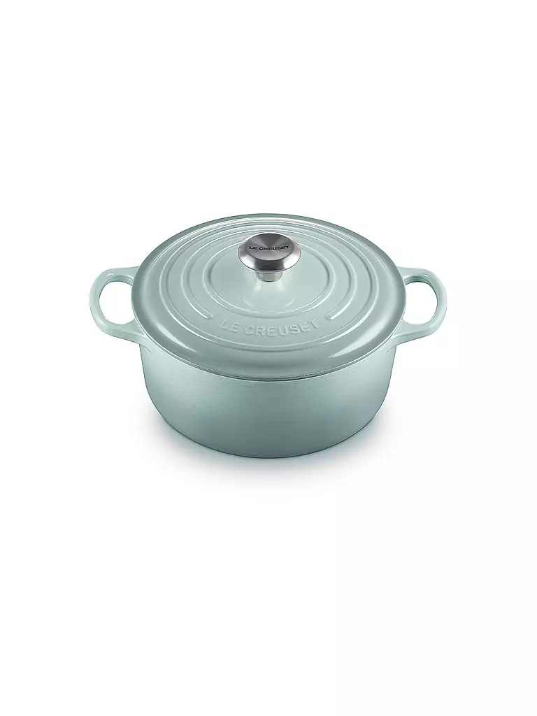 LE CREUSET | Bräter rund Signature 24cm/4,2l Sea Salt  | hellgrau