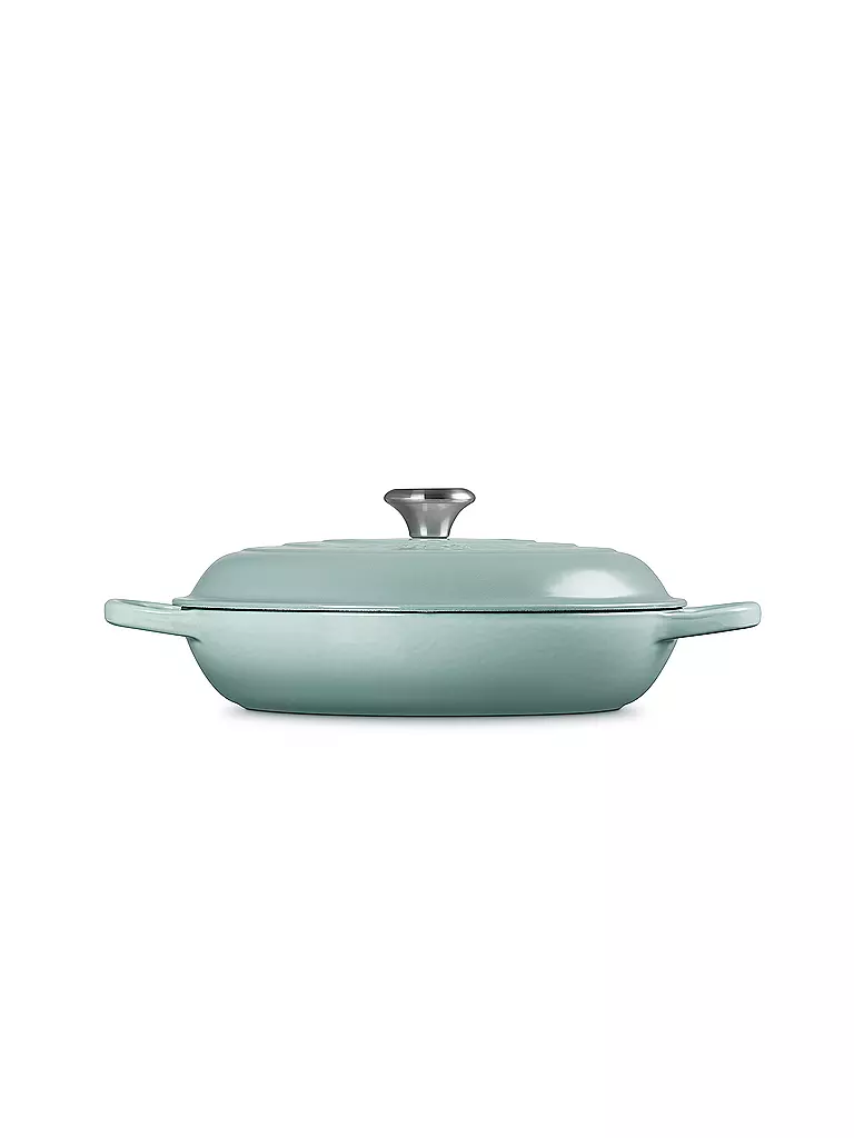 LE CREUSET | Gourmet Profitopf 30cm/3,5l SIGNATURE Sea Salt | dunkelrot