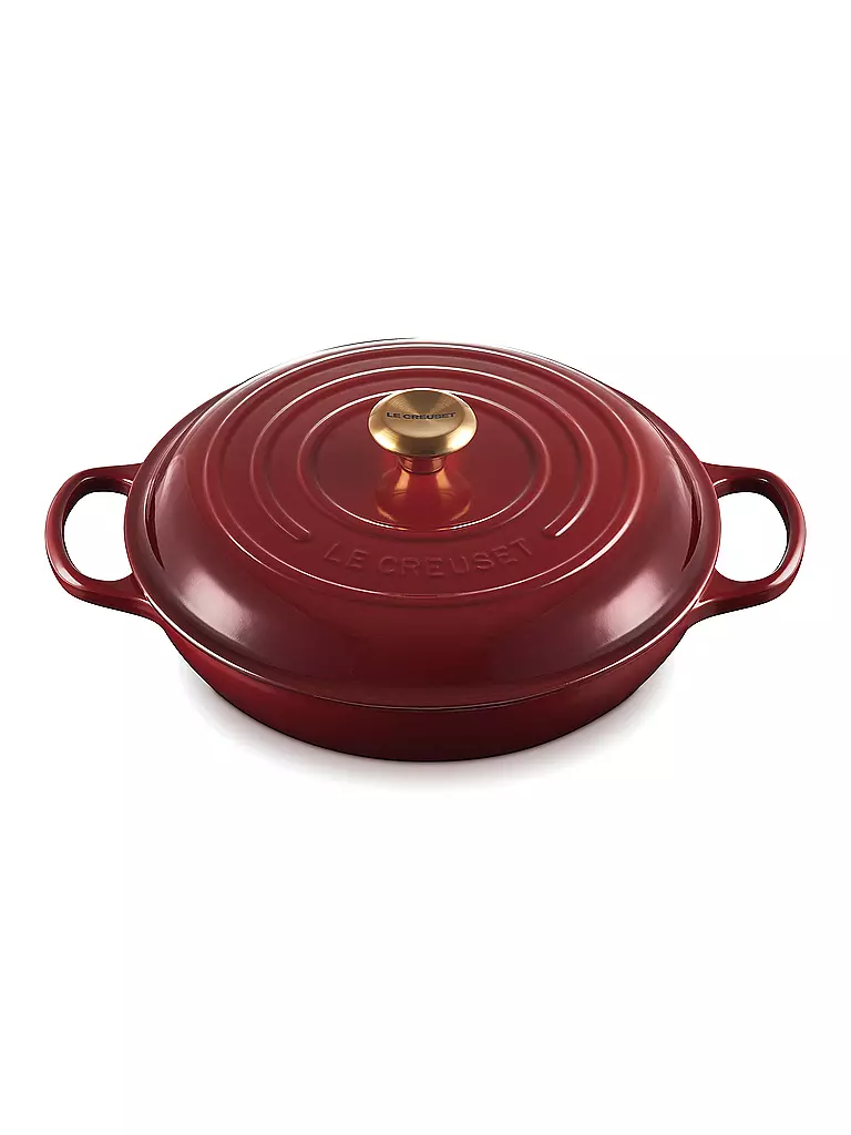 LE CREUSET | Gourmet Profitopf SIGNATURE 30cm/3,2l Garnet | gelb