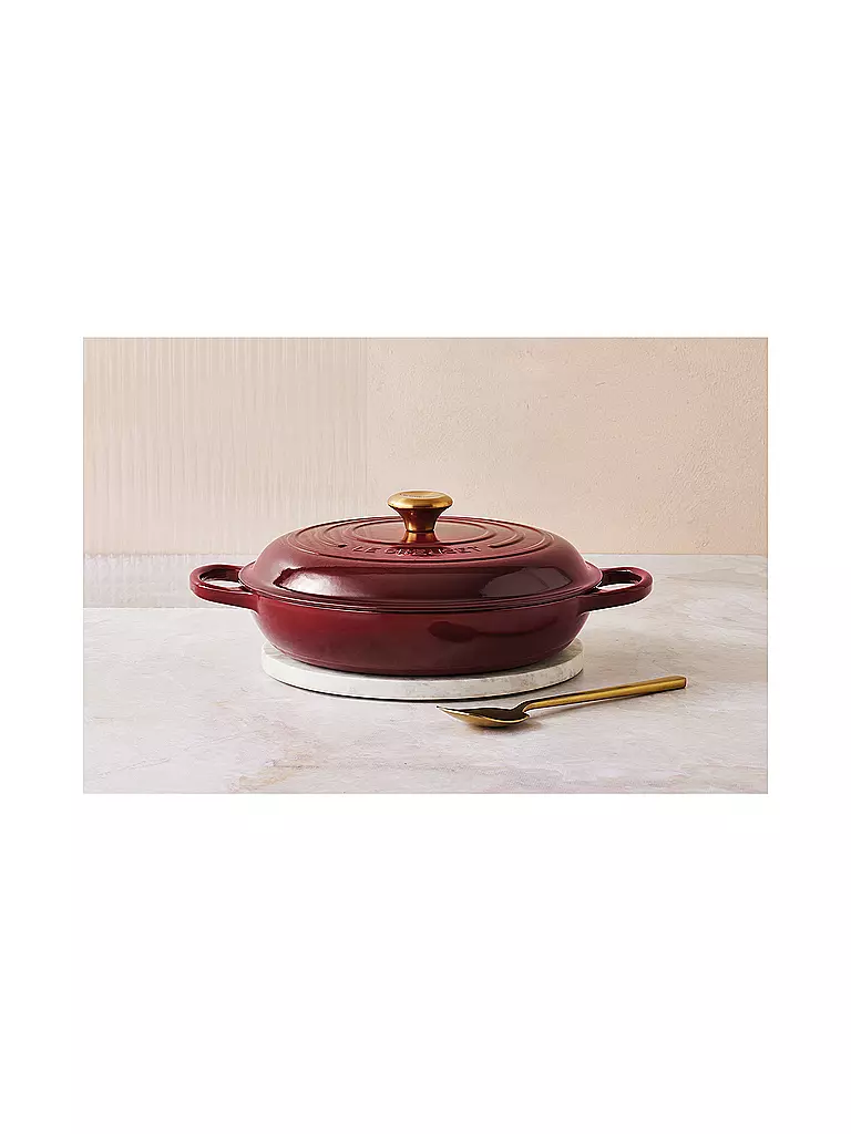 LE CREUSET | Gourmet Profitopf SIGNATURE 30cm/3,2l Garnet | gelb