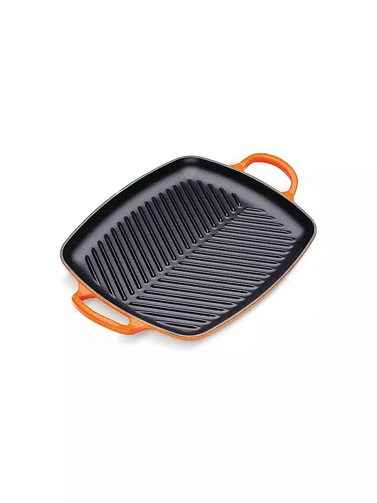 LE CREUSET | Grillplatte aus Gusseisen Signature 30cm Ofenrot | orange