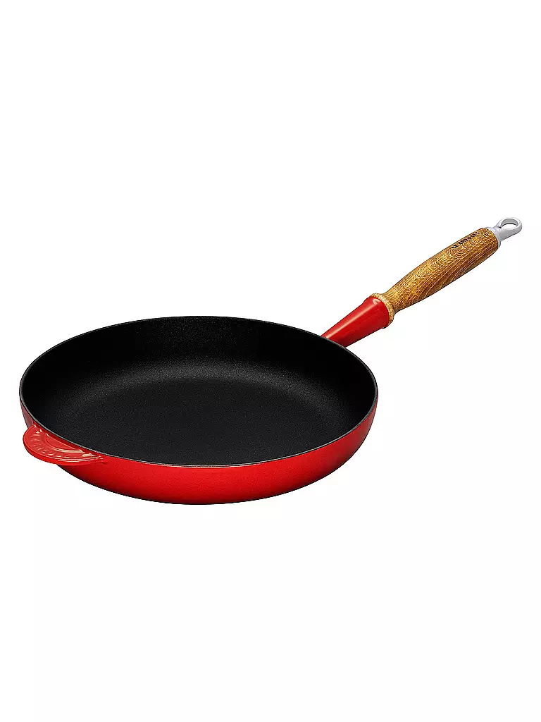 LE CREUSET | Gusseisen Bratpfanne mit Holzgriff  24cm Kirschrot | rot