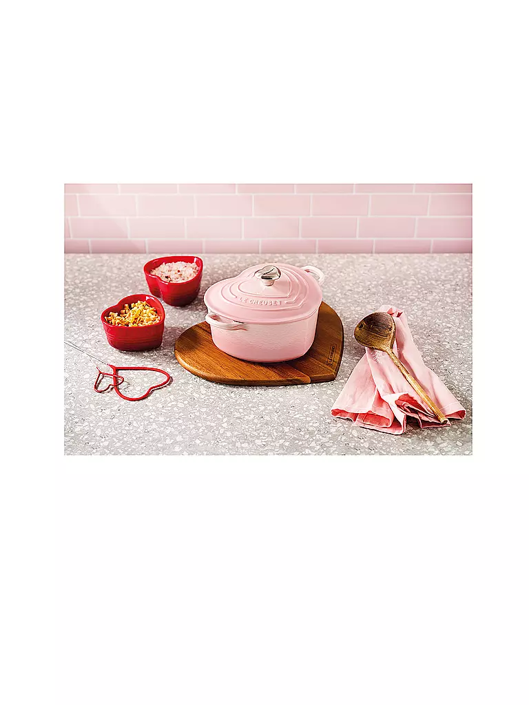 LE CREUSET | Herzbräter mit Herzknopf 20cm/1,9l Shell Pink | rosa