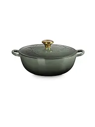 LE CREUSET | Kochtopf mit Deckel 26cm/4,1l  LA MARMITE HOLLY Cotton | Dunkelgrün