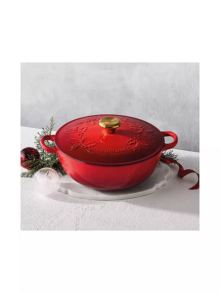 LE CREUSET | Kochtopf mit Deckel 26cm/4,1l LA MARMITE HOLLY Kirschrot  | rot
