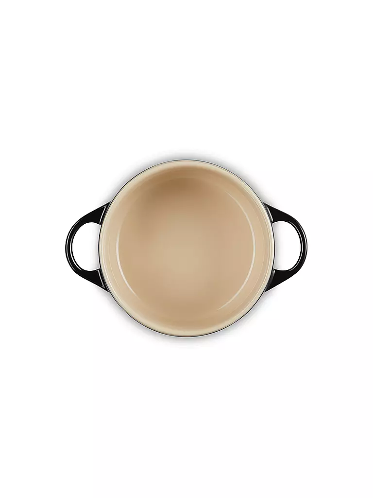 LE CREUSET | Mini Cocotte 14cm/0,65l KLASSIK Schwarz | hellgrau