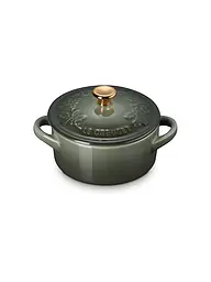 LE CREUSET | Mini Cocotte mit Deckel 10cm/0,25l HOLLY White | Dunkelgrün