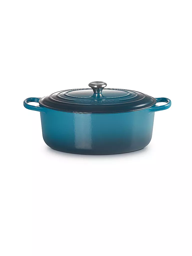 LE CREUSET | Ovaler Bräter aus Gusseisen Signature 35cm Deep Teal | petrol