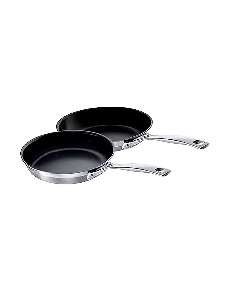 LE CREUSET | Pfannen Set 2er 20cm / 24cm 3ply Antihaft | silber