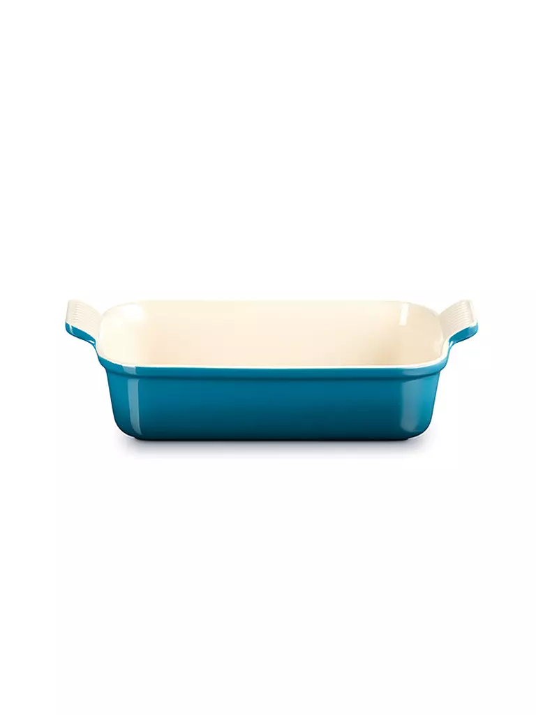 LE CREUSET | Rechteckige Auflaufform Tradition aus Steinzeug 26x19cm Deep Teal | petrol