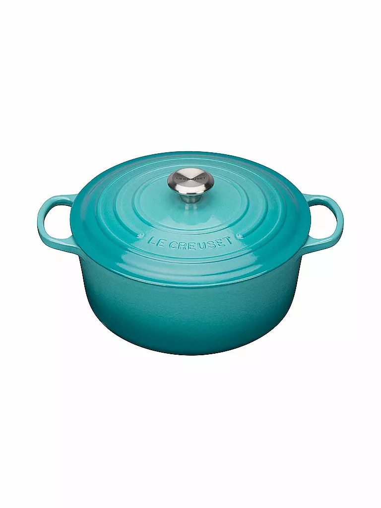 LE CREUSET | Runder Bräter aus Gusseisen 24cm Karibik | türkis