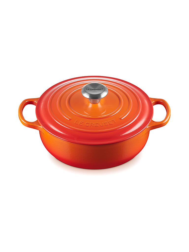 LE CREUSET Sauteuse SIGNATURE 24cm Ofenrot orange