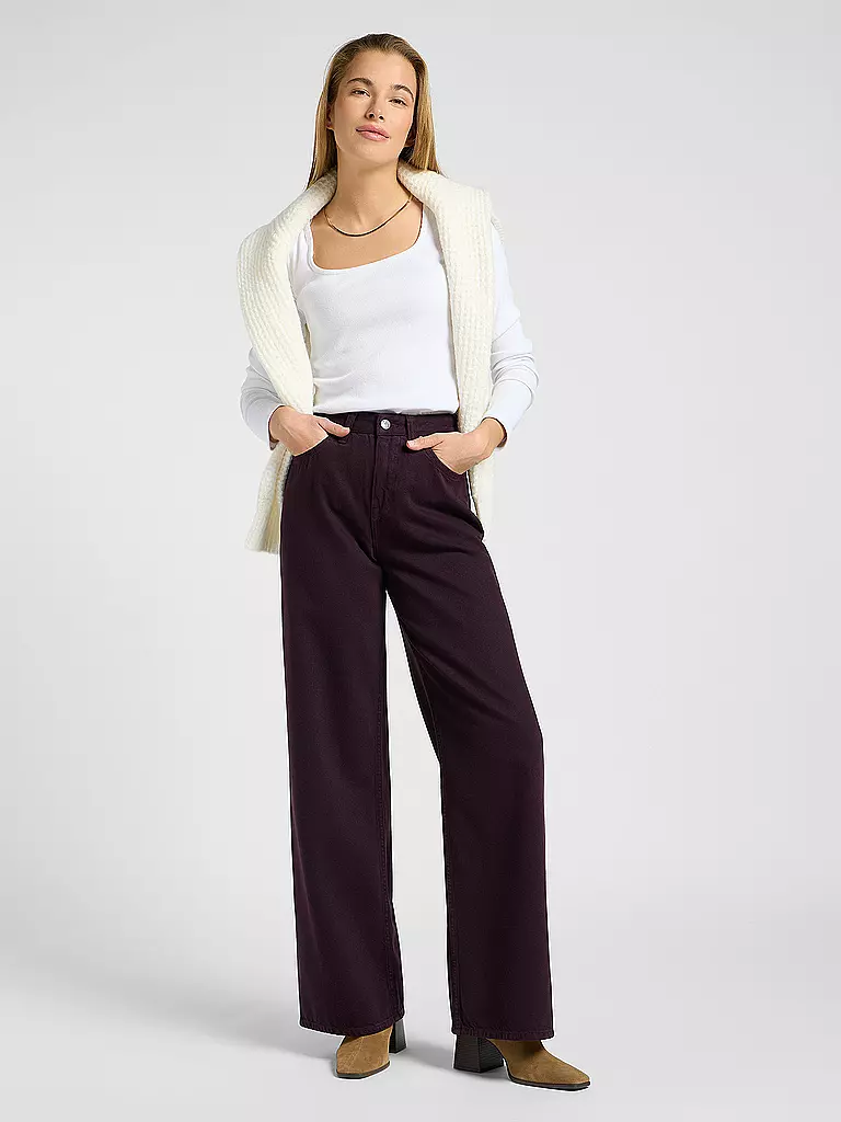 LEE | Jeans Wide Leg STELLA | dunkelrot