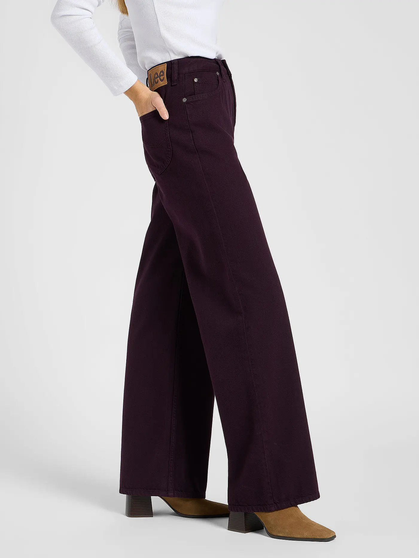 LEE | Jeans Wide Leg STELLA | dunkelrot