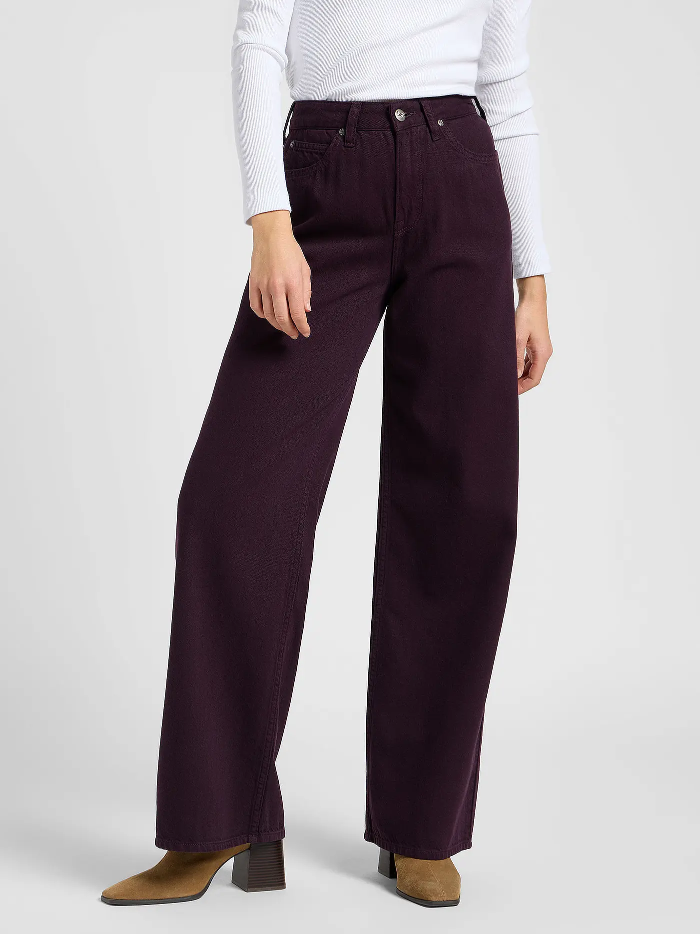 LEE | Jeans Wide Leg STELLA | dunkelrot