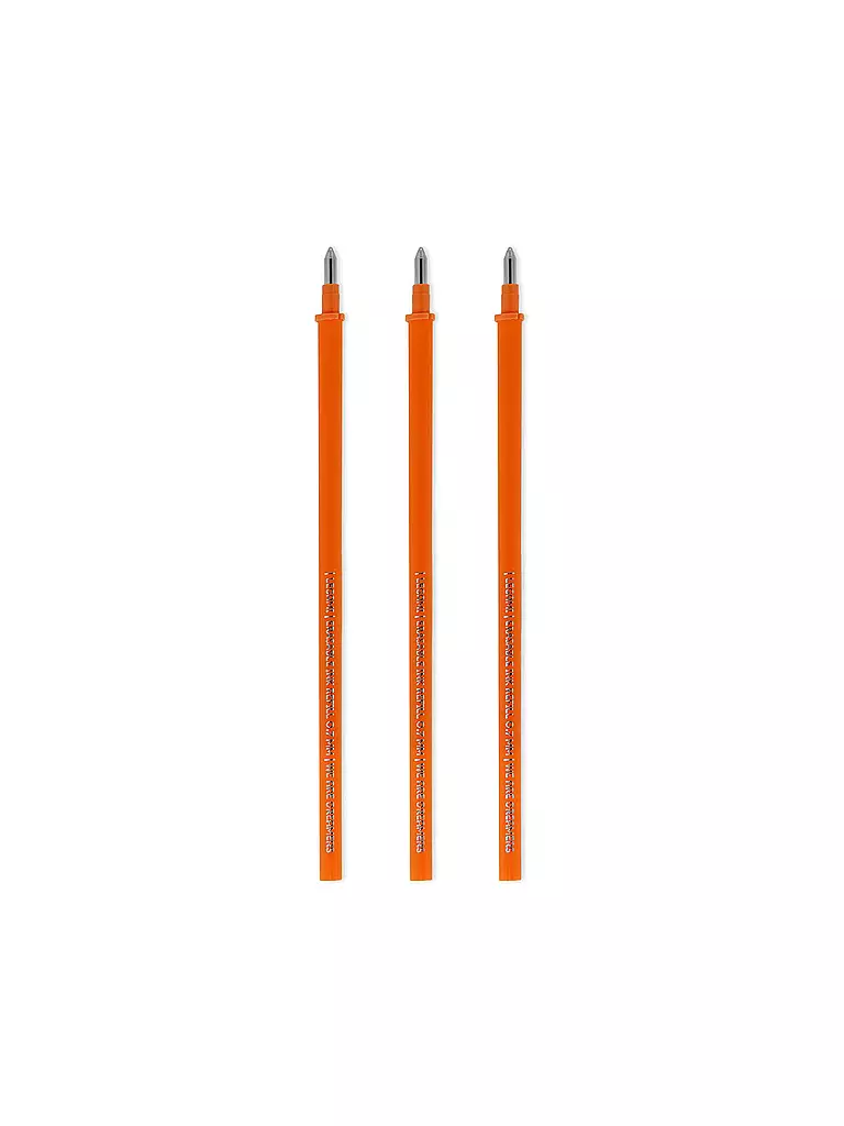 LEGAMI | Ersatzmine für löschbaren Gelstift - Erasable Pen 3er Pkg. Orange  | keine Farbe