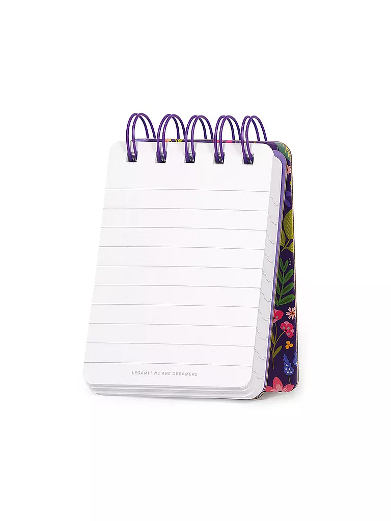 LEGAMI | Linierter Mini-Spiralnotizblock Flowers | keine Farbe