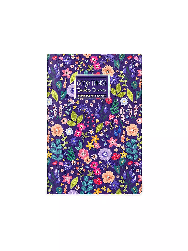 LEGAMI | Liniertes Notizbuch - Large - B5-Format Flowers | keine Farbe