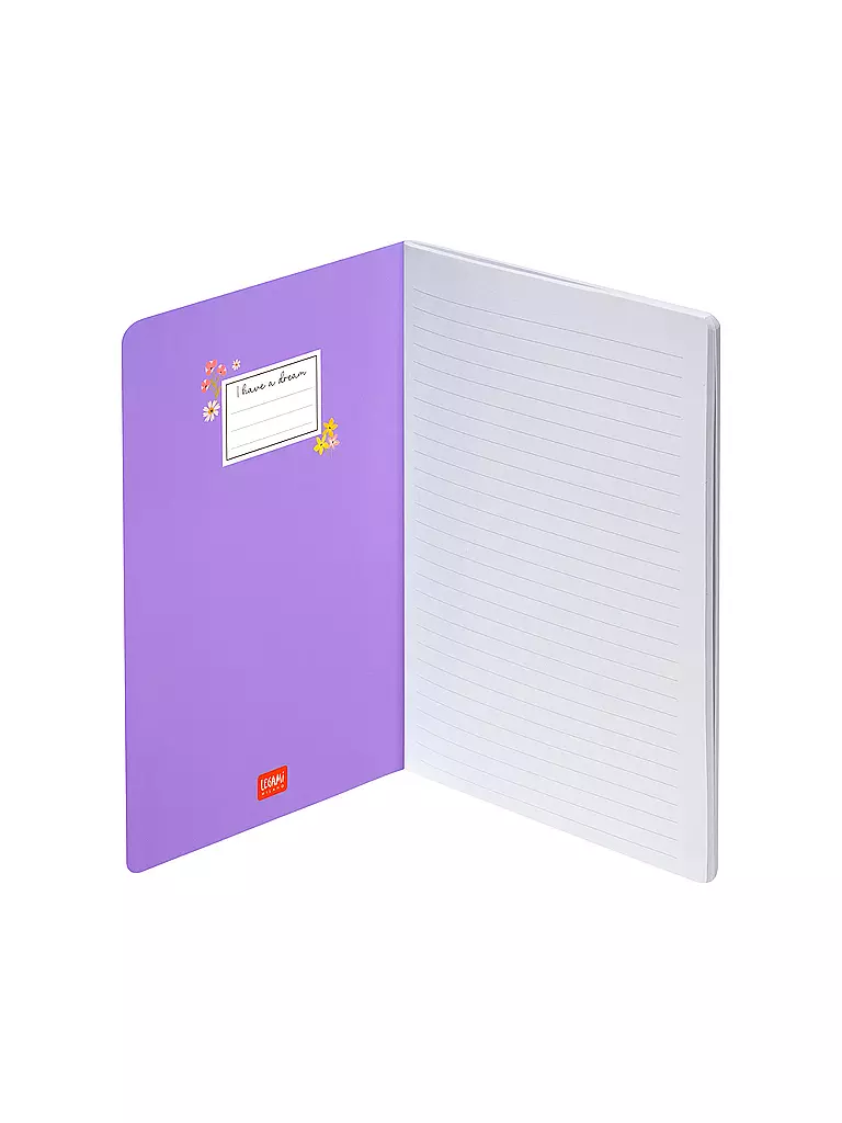 LEGAMI | Liniertes Notizbuch - Large - B5-Format Flowers | keine Farbe