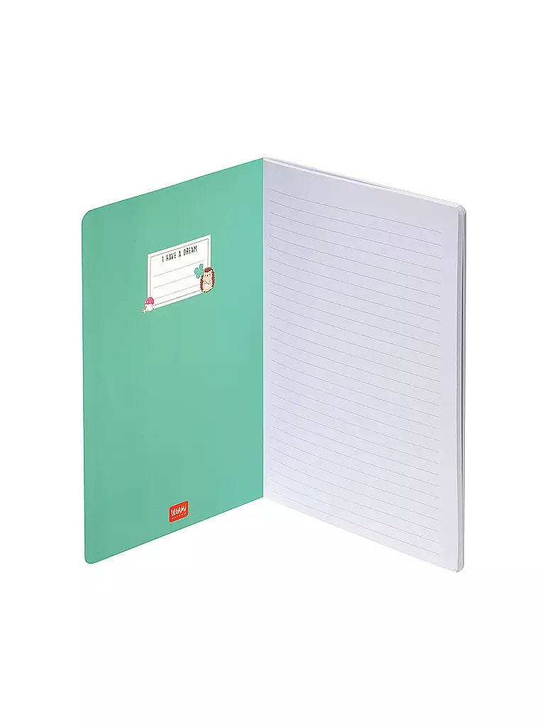 LEGAMI | Liniertes Notizbuch - Large - B5-Format Hedgehog | keine Farbe