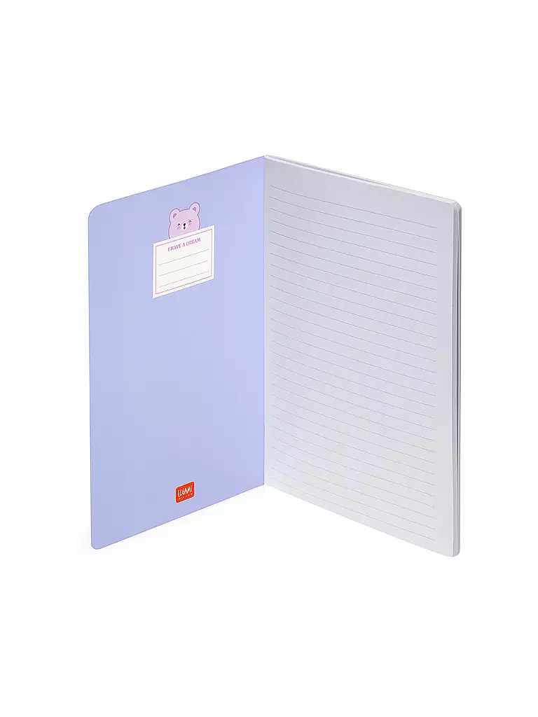 LEGAMI | Liniertes Notizbuch - Large - B5-Format Teddy Bear | keine Farbe