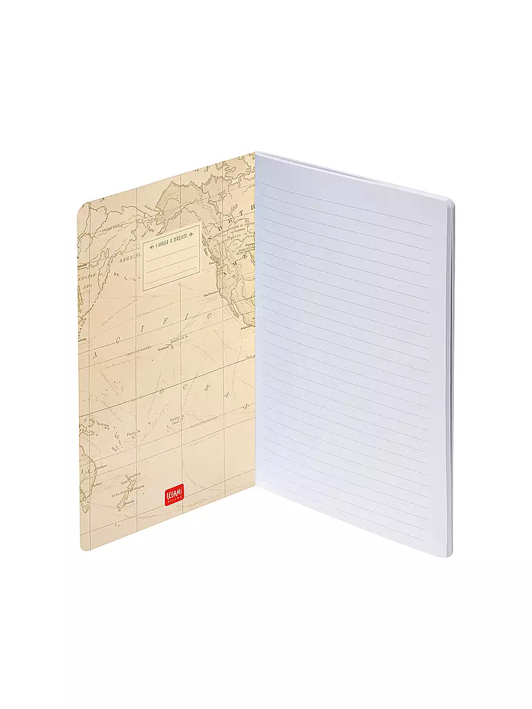 LEGAMI | Liniertes Notizbuch - Large - B5-Format Travel | keine Farbe