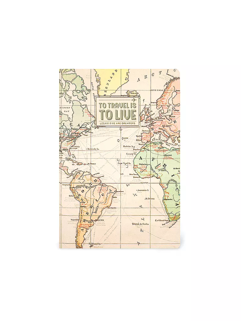 LEGAMI | Liniertes Notizbuch - Mittel - Blatt A5 Travel | keine Farbe