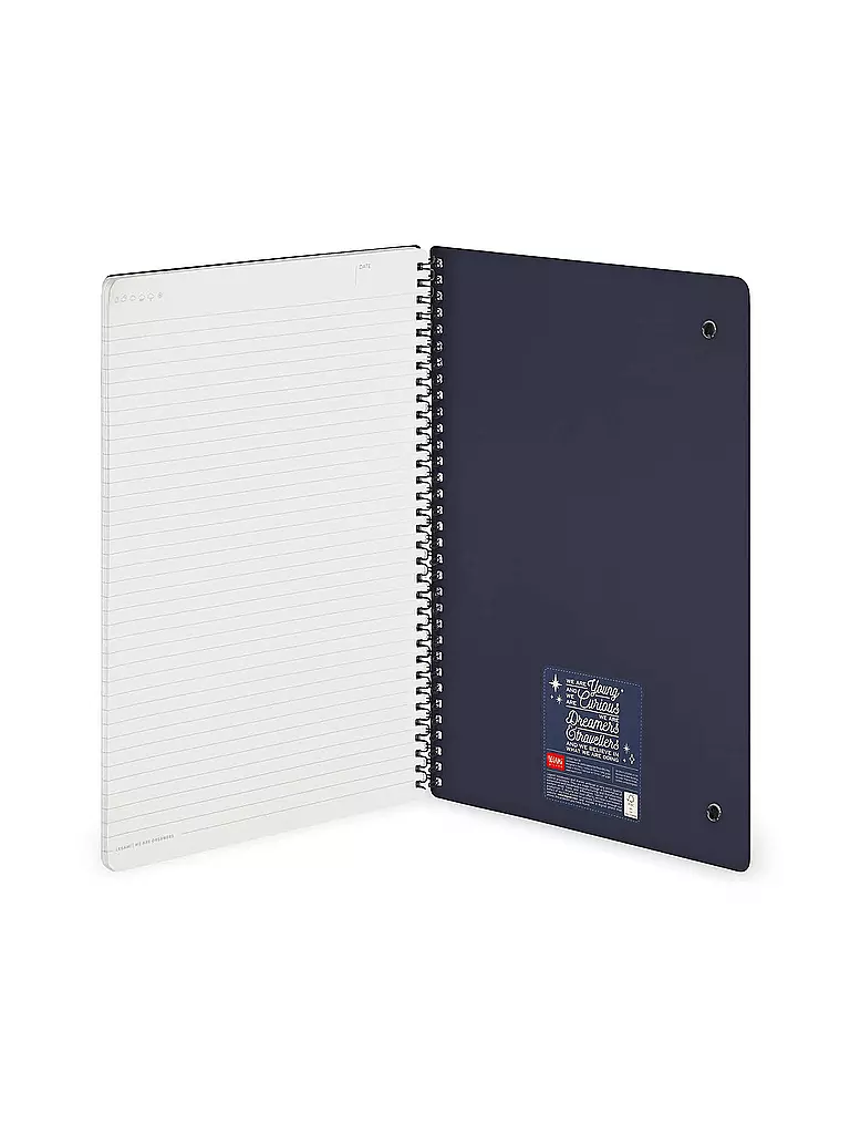 LEGAMI | Liniertes Notizbuch -Maxi - Spiralbindung - A4-Format MOTH | keine Farbe