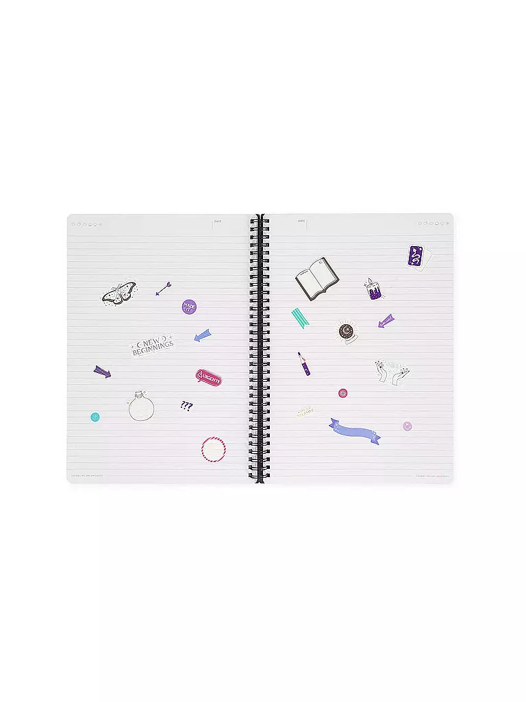 LEGAMI | Liniertes Notizbuch -Maxi - Spiralbindung - A4-Format MOTH | keine Farbe