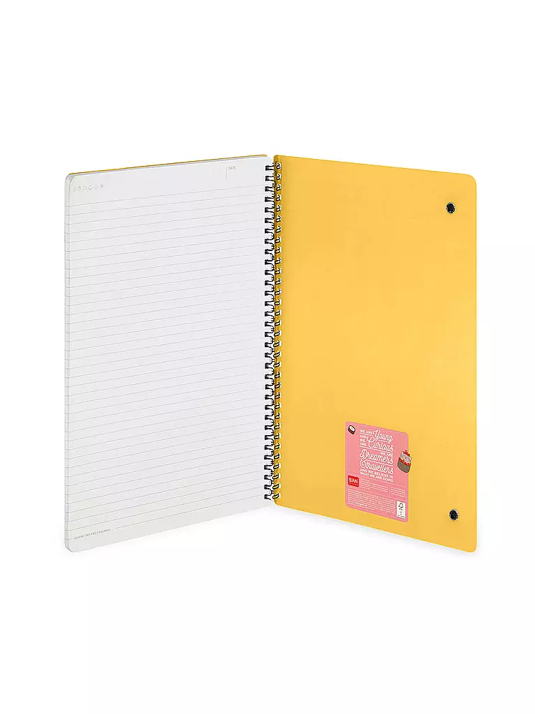 LEGAMI | Liniertes Notizbuch -Maxi - Spiralbindung - A4-Format SUSHI  CAT | keine Farbe