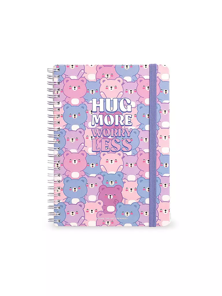 LEGAMI | Liniertes Notizbuch -Maxi - Spiralbindung - A4-Format TEDDY BEAR | keine Farbe