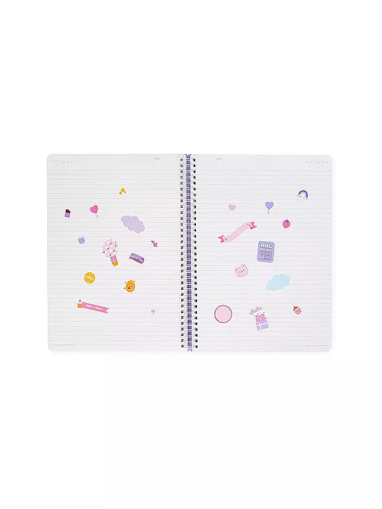 LEGAMI | Liniertes Notizbuch -Maxi - Spiralbindung - A4-Format TEDDY BEAR | keine Farbe