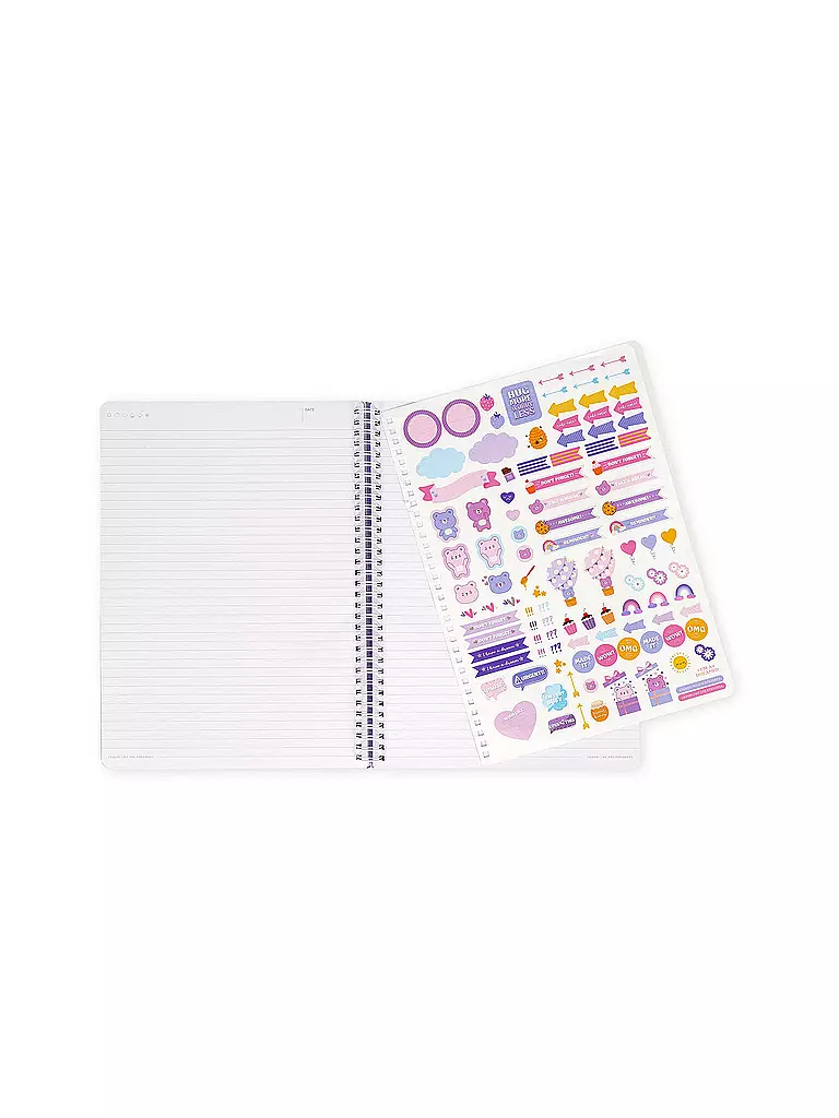 LEGAMI | Liniertes Notizbuch -Maxi - Spiralbindung - A4-Format TEDDY BEAR | keine Farbe