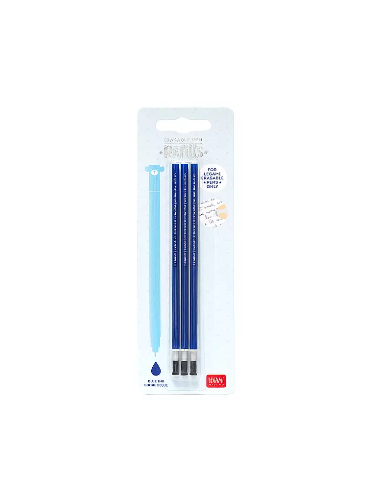 LEGAMI | Nachfüllung für radierbaren Gelstift 3er Pkg. Blue | keine Farbe