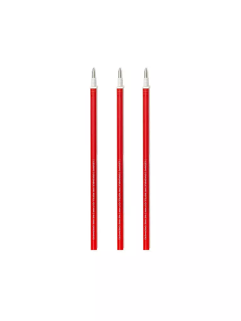 LEGAMI | Nachfüllung für radierbaren Gelstift 3er Pkg. Red | keine Farbe
