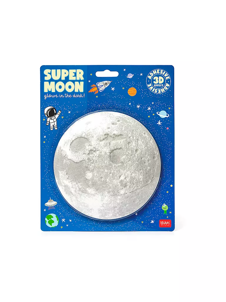 LEGAMI | Selbstklebender Leuchtmond SUPER MOON | keine Farbe